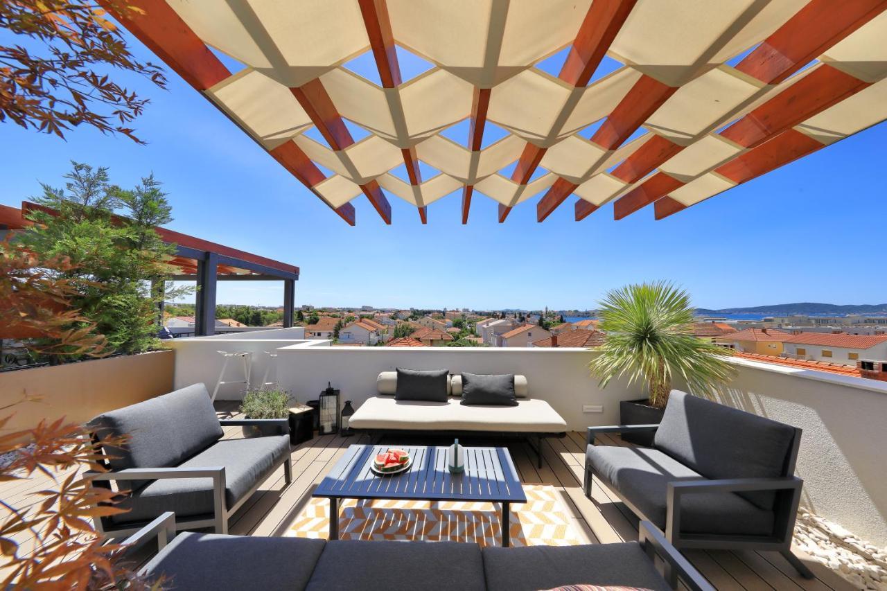 Penthouse Diem - Private Pool With Sea View Zadar Exterior foto